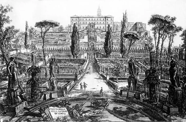 View of the Villa d Este in Tivoli, from the Views of Rome series, c