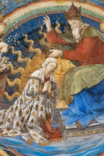 Virgin Mary and God, detail of Coronation of Mary, 1468-69 (fresco)