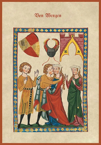 Von Wengen, copy of f. 300r from the Codex Manesse (colour litho)
