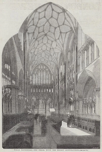 Wells Cathedral, the Choir, with the Recent Restorations (engraving)