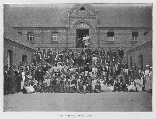 Whiteleys Farms: A group of employes at Hanworth (b  /  w photo)