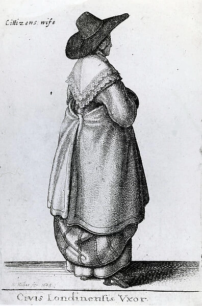 Wife of a Citizen of London, 1643 (etching)