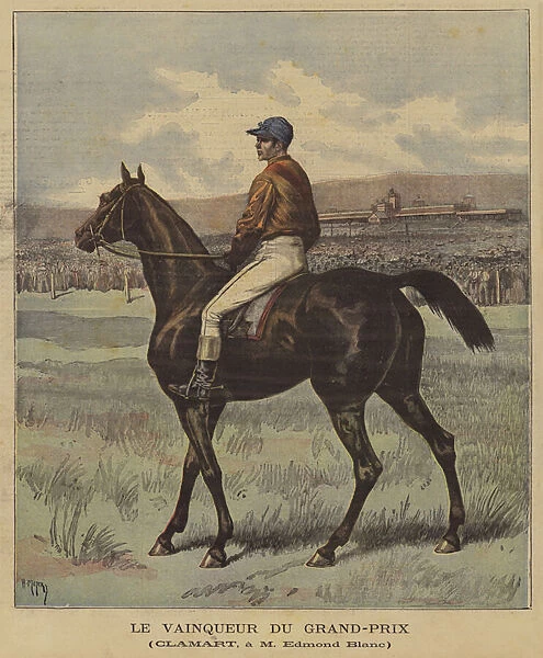 The winner of the Grand Prix (colour litho)