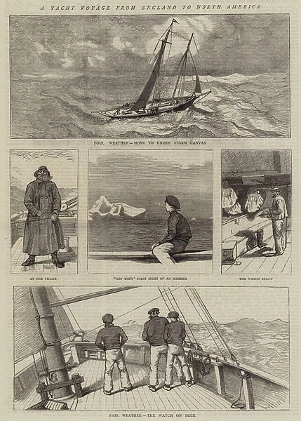 A Yacht Voyage from England to North America (engraving)