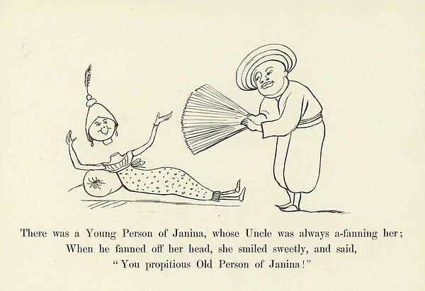 There was a Young Person of Janina, whose Uncle was always a-fanning her (litho)