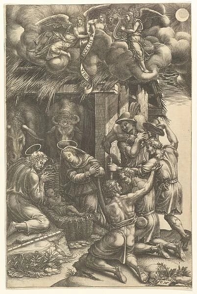 Adoration Shepherds late 1570s Engraving sheet