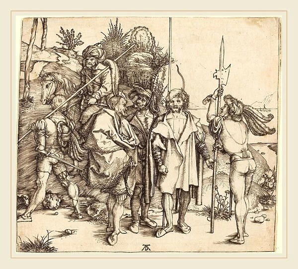 Albrecht Durer (German, 1471-1528), Five Soldiers and a Turk on Horseback, 1495-1496