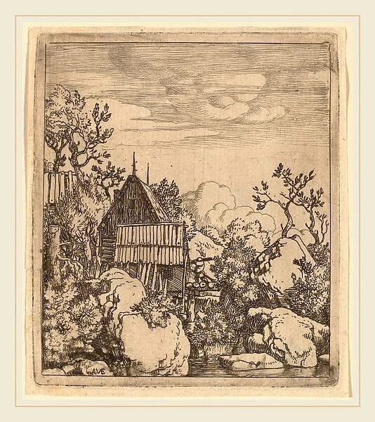 Allart van Everdingen (Dutch, 1621-1675), Man on a Small Wooden Bridge, probably c