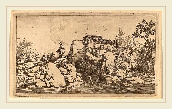Allart van Everdingen (Dutch, 1621-1675), Horseman on a Stone Bridge, probably c