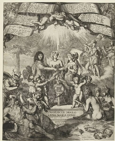 Allegory of the marriage of Francis Mollo and Anna Maria Ooms, 1674, Jeronimo Parensi