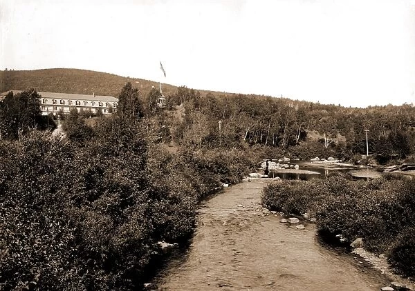 Ammonoosuc River and Twin Mountain House, White Mountains, Twin Mountain House (Twin Mountain