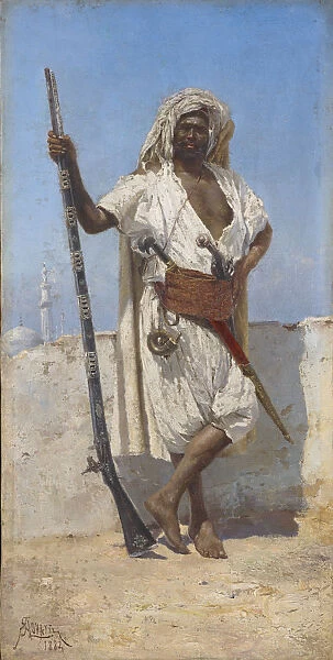 Arab Field Equipment 1884 oil canvas 41 x 21 cm