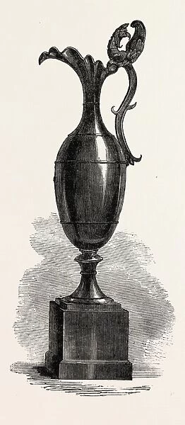 BLACK MARBLE VASE, BY MR. TURNER, BUXTON, 1851 engraving