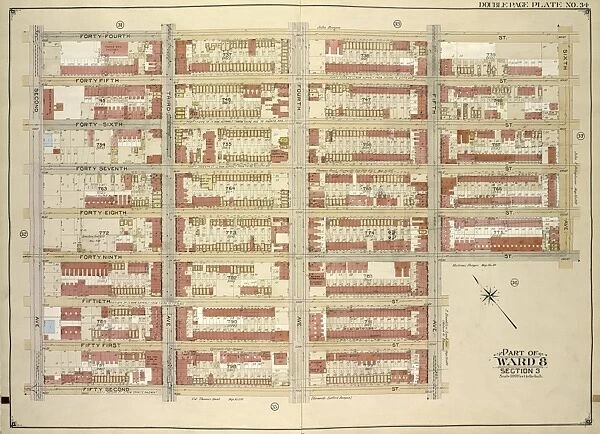 Brooklyn, Vol. 1, Double Page Plate No. 34; Part of Ward 8, Section 3; Map bounded