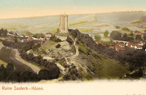 Burg Saaleck Ruins Saxony-Anhalt 1903 Kosen