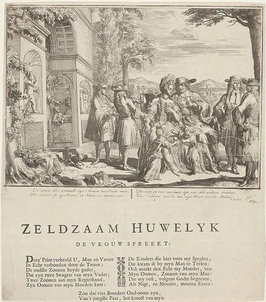 The complicated marriage, Romeyn de Hooghe, Samuel Sylvius, P. van Torenburg, 1698