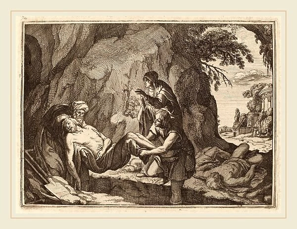 Conrad Meyer, Burying the Dead, Swiss, 1618-1689, etching with engraving on laid paper