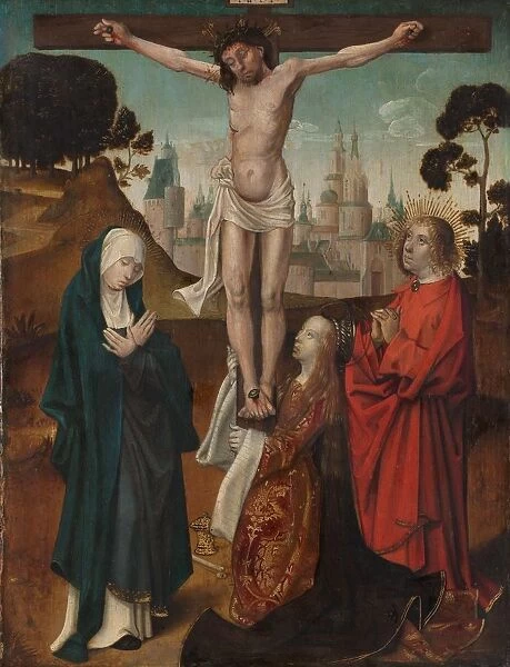 Crucifixion Christ cross Mary left John right