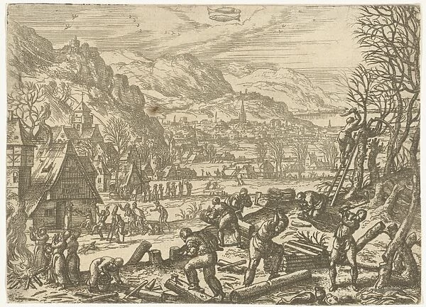 February, Pieter van der Borcht (I), 1545 - 1608