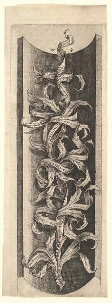 Foliate Ornament ca 1465-90 Engraving 10 3  /  4 x 3 3  /  16