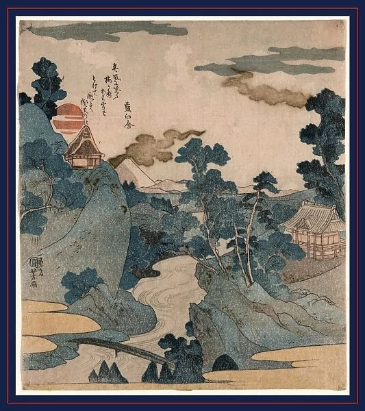 Fuji no yA'kei, An evening view of Fuji. Utagawa, Kuniyoshi, 1798-1861, artist, [1829