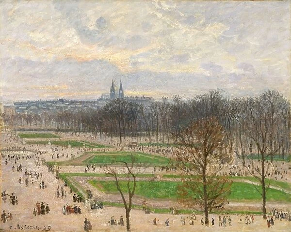Garden Tuileries Winter Afternoon 1899 Oil canvas