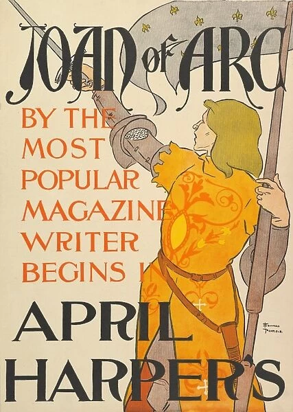 Harper Joan Arc April 1895 Lithograph Sheet 17 7  /  8