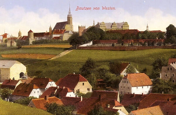 Historical skylines Bautzen Seidau Zidow