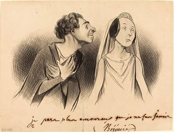 Honora Daumier (French, 1808 - 1879), Je pars plus amoureux que jamais, 1841, lithograph