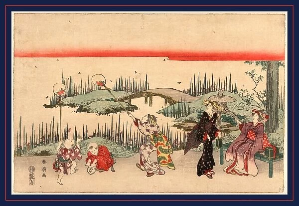 Hotaru gari, Catching fireflies. Katsukawa, Shunsen, 1762-approximately 1830, artist