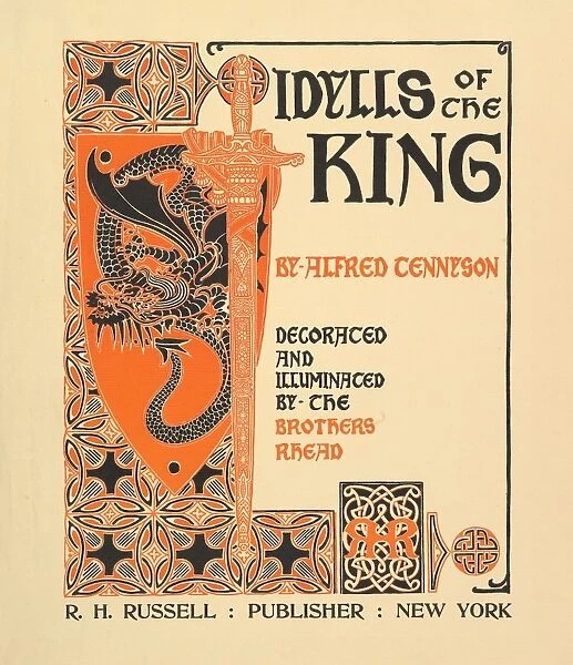 Idylls King Alfred Tennyson 1898 Commercial relief process