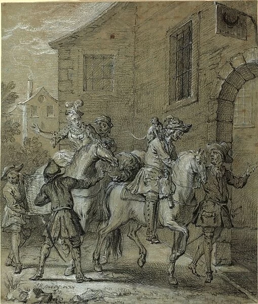 Jean-Baptiste Oudry, French (1686-1755), L Arrivee de l Operateur dans l hotellerie