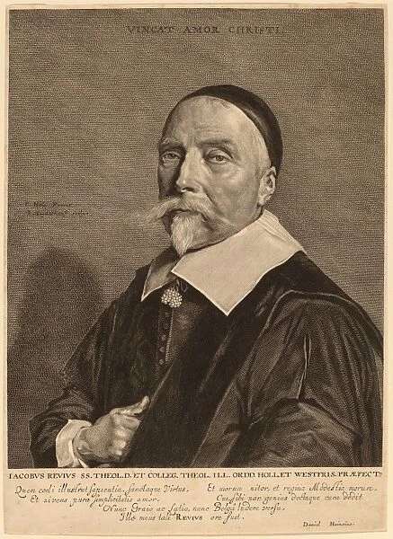 Jonas Suyderhoff after Frans Hals (Dutch, c. 1613 - 1686), Jacob Revius, engraving
