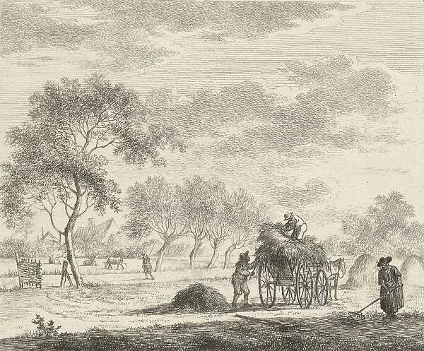 Landscape with hay wagon, Johannes Janson, 1783
