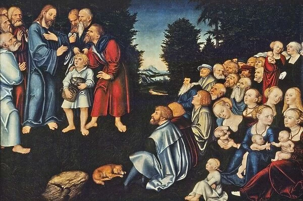 Lucas Cranach Elder miracle five loaves two fish