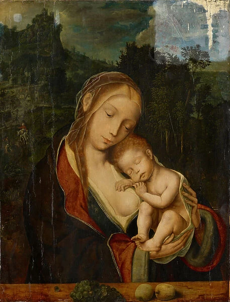 Madonna lactans sleeping child 15.  /  16. Century