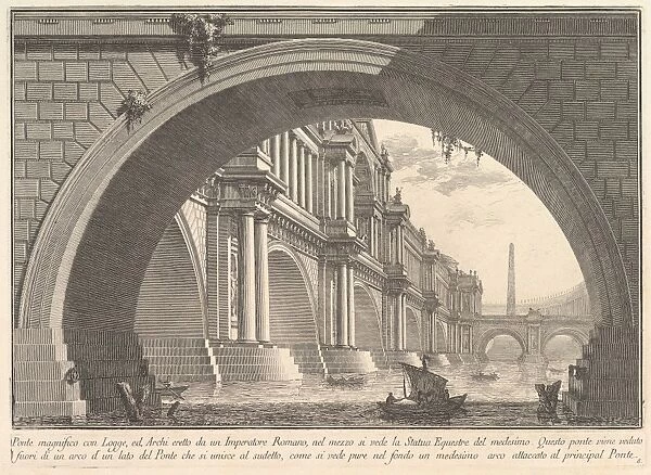 Magnificent bridge loggias arches erected Roman Emperor