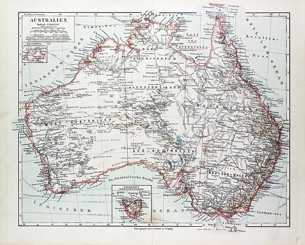 Map of Australia, 1899