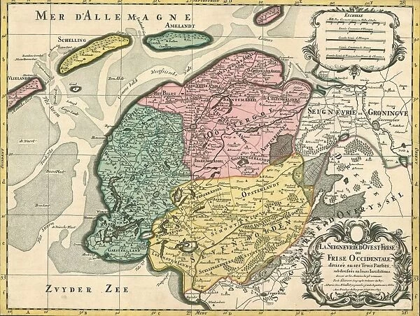 Map La Seignevrie d Ovest-Frise ou Frise Occidentale
