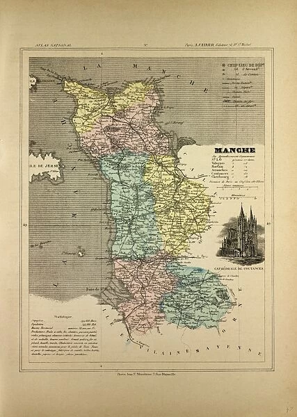 Map of Manche, France