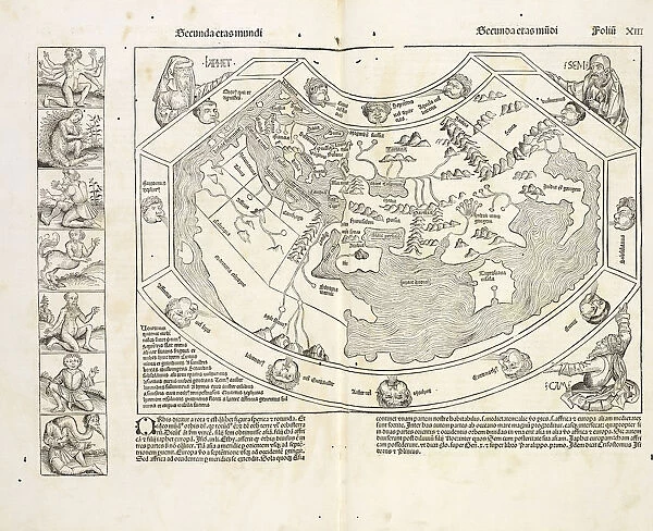 Map world Registrum huius operis libri cronicarum