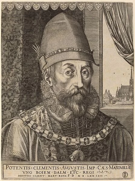 Martino Rota (Italian, c. 1520 - 1583), Emperor Maximillian II, 1574, engraving