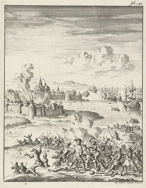 Melaka led by Cornelis Matelief the Younger besieged, 1606, print maker: Jan Luyken