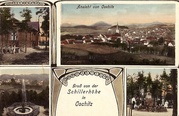 Multiview postcards Church Saint Vitus Osečná