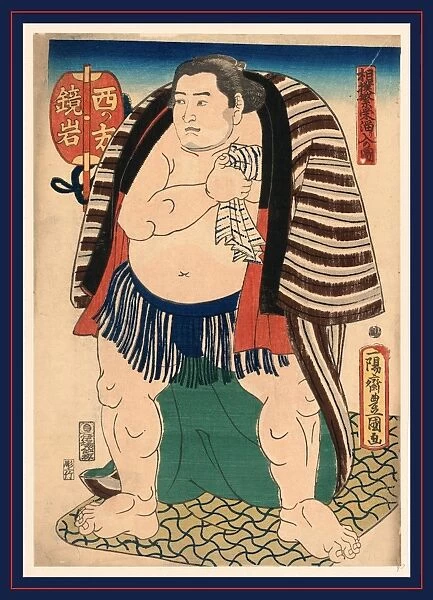 Nishi no kata Kagamiiwa, The sumo wrestler Kagamiiwa of the West Side. Utagawa, Toyokuni