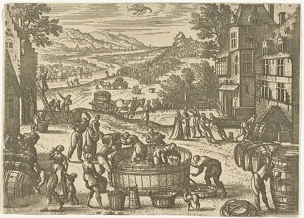 October, Pieter van der Borcht (I), 1545 - 1608