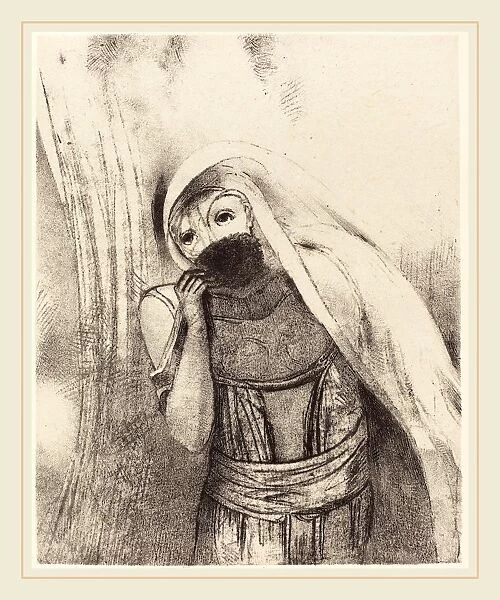 Odilon Redon (French, 1840-1916), Elle tire de sa poitrine une eponge toute noire