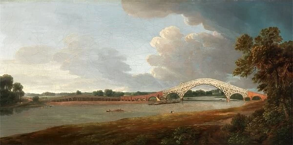 Old Walton Bridge Signed and dated, lower center: F. Towne.  /  Pinx. 1785. '