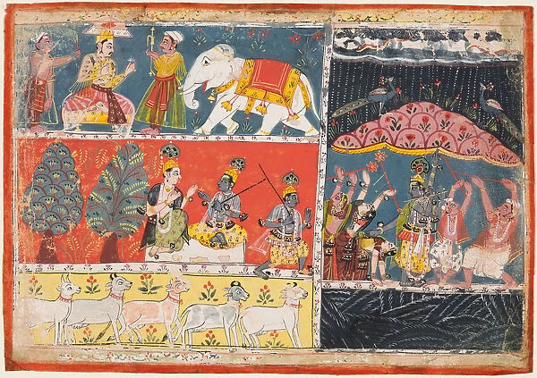 page Bhagavata Purana Indra sends torrent rain