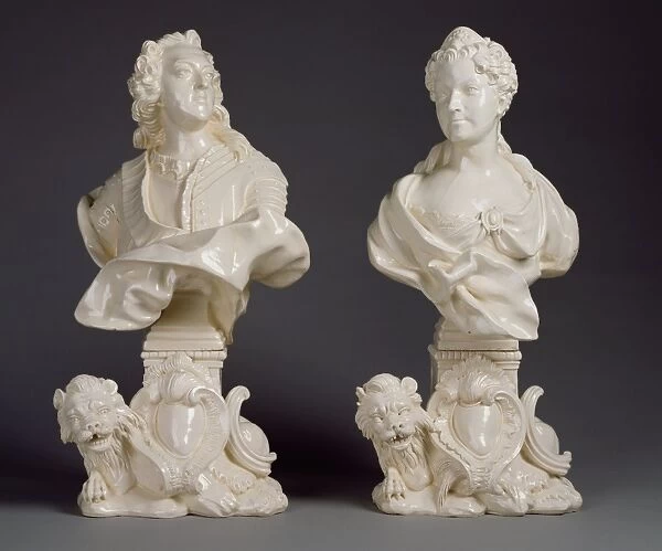 Pair of Busts: Louis XV and Marie Leczinska